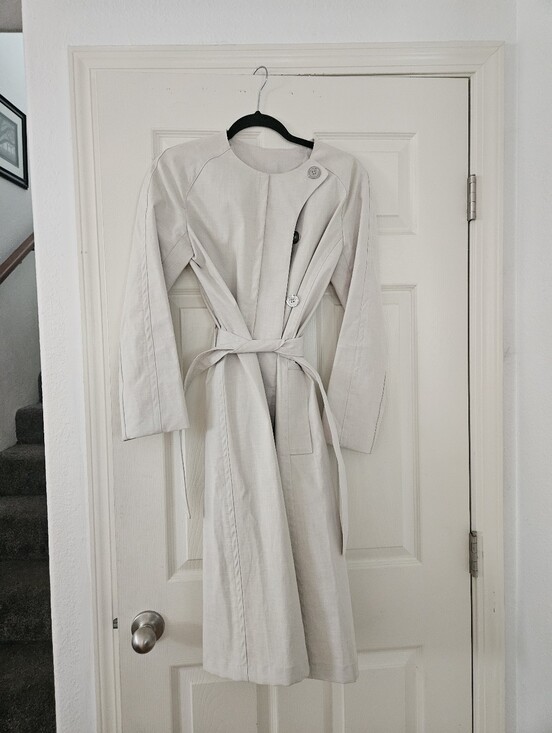 Celine Jackets & Blazers - Celine Light CreamTrench Coat with Belt And Pockets Sizr 38